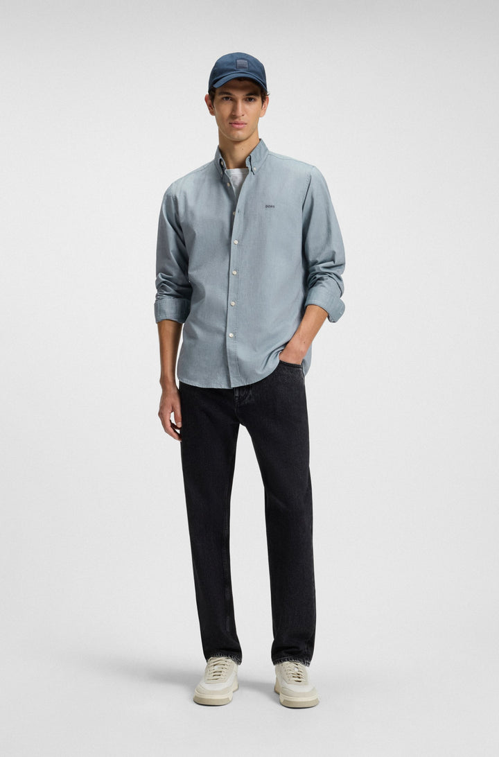 BOSS Casual Shirts Regular Fit in Cotton - RICKERT_M 10260292 01-50519707- Concorde Fashion#color_green-369