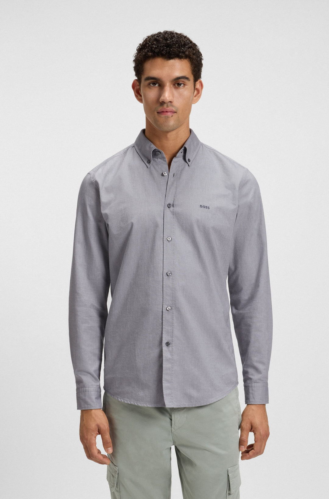 BOSS Casual Shirts Regular Fit in Cotton - RICKERT_M 10260292 01-50519707- Concorde Fashion#color_grey-062