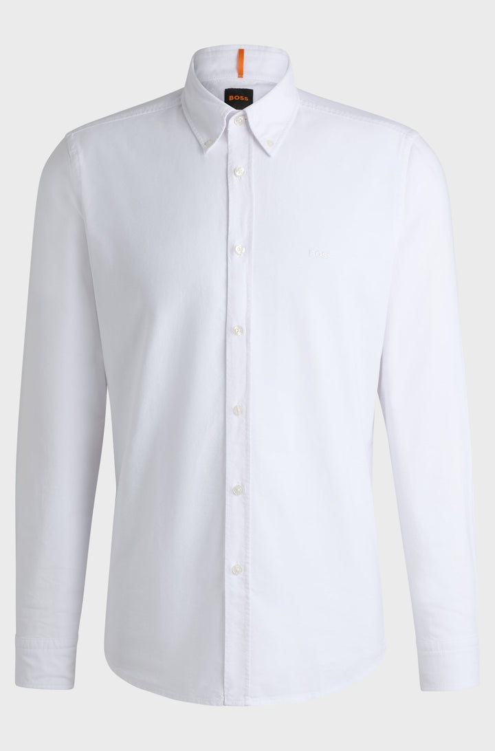 BOSS Casual Shirts Regular Fit in Cotton - RICKERT_M 10260292 01-50519707- Concorde Fashion#color_white-100