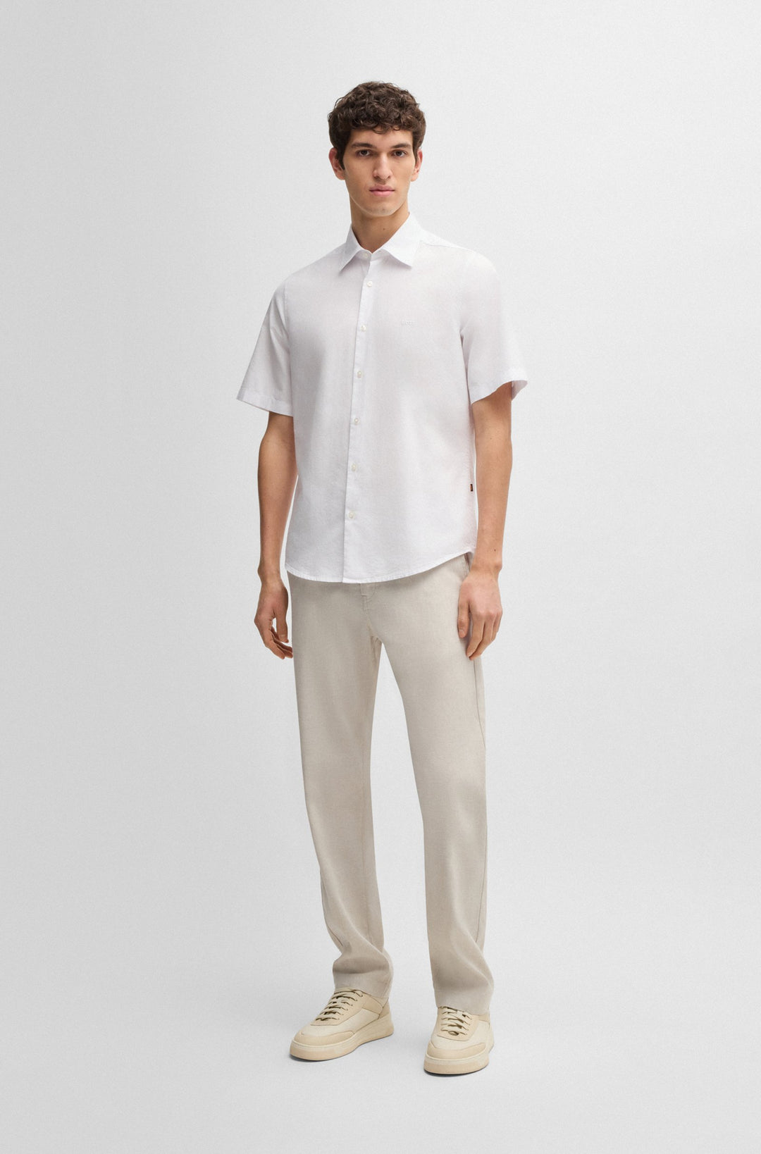 BOSS Casual Shirts Regular Fit in Cotton - RASH_2_M 10260292 01-50537332- Concorde Fashion#color_white-100