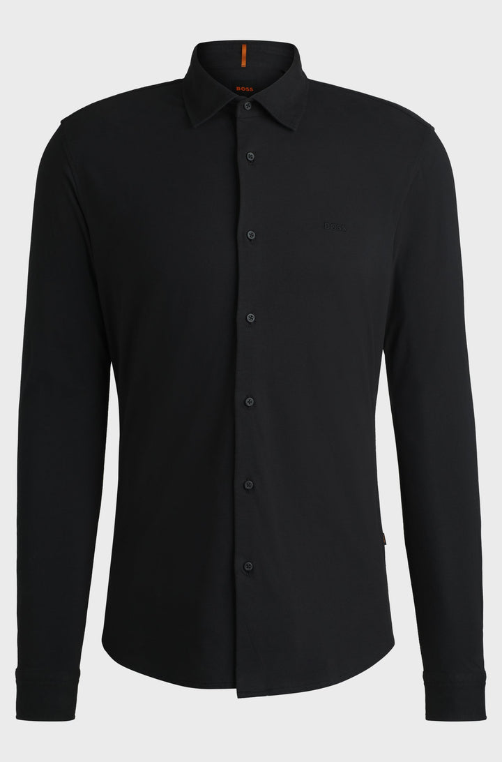 BOSS Casual Shirts Slim Fit in Cotton - MYSOFT_2_M 10260293 01-50519746- Concorde Fashion#color_black-001