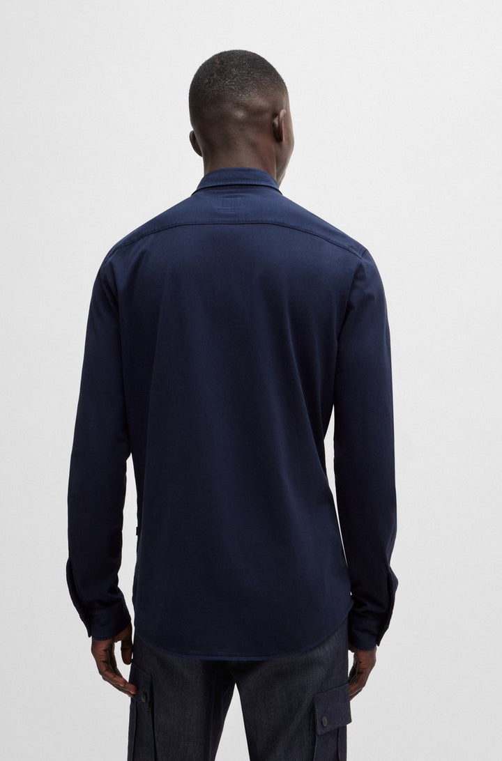 BOSS Casual Shirts Slim Fit in Cotton - MYSOFT_2_M 10260293 01-50519746- Concorde Fashion#color_navy-418