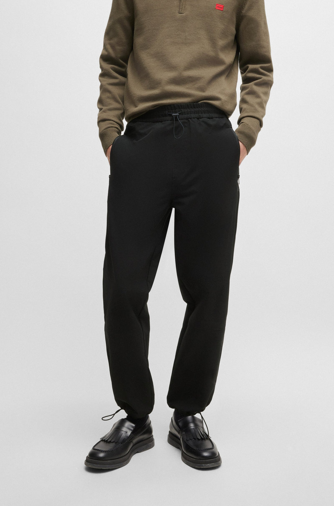 HUGO Trousers Regular Fit in Nylon - GENDO242 10260338 01-50516635- Concorde Fashion#color_black-001