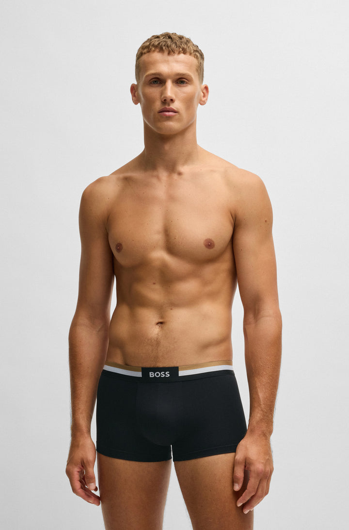 BOSS Trunks  in Cotton Mix - TRUNK 3P MOTION 10260345 01-50516542- Concorde Fashion#color_black-001