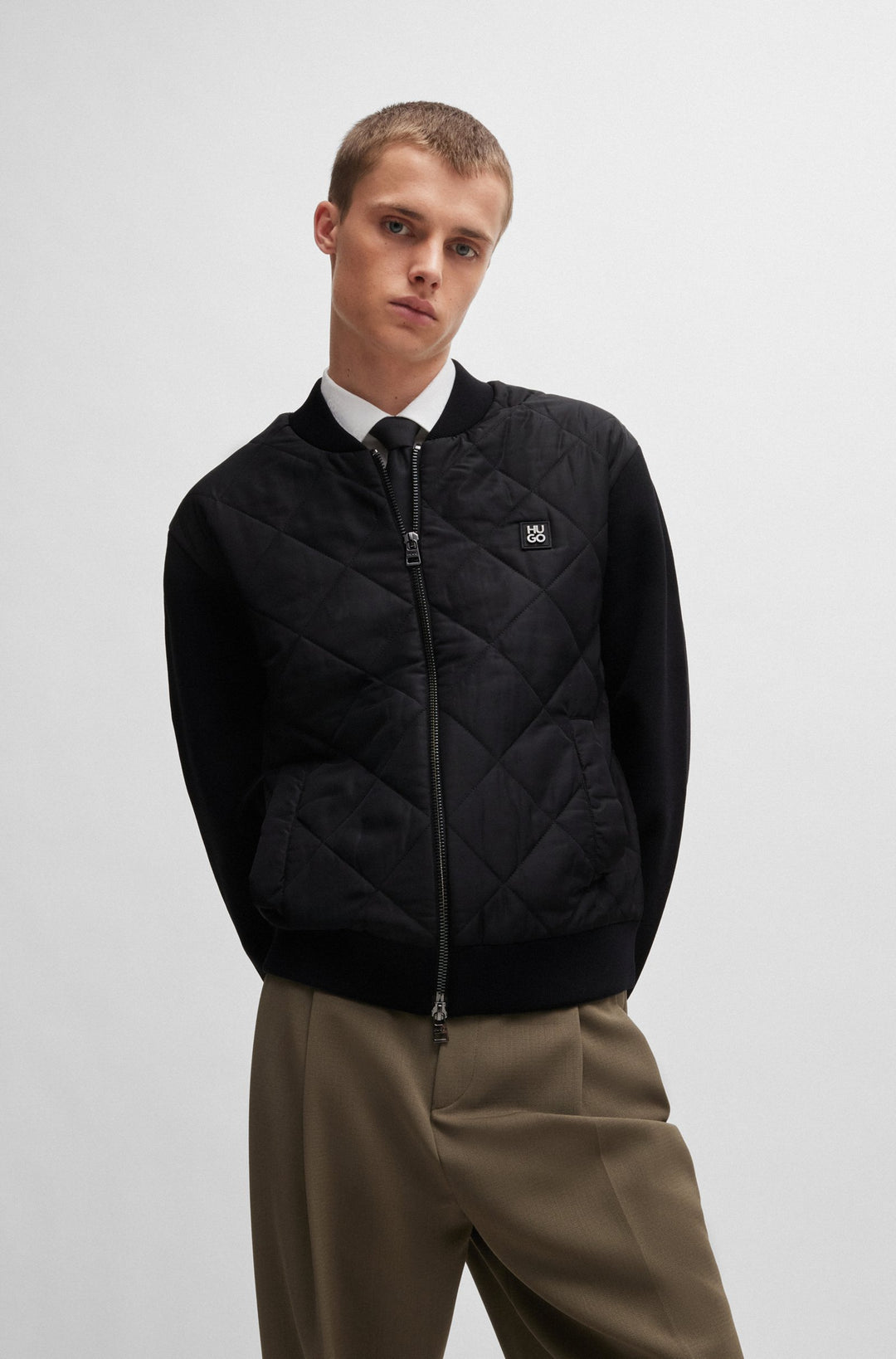 HUGO Casual Jackets Relaxed Fit in Nylon - SYBOR 10260367 01-50516619- Concorde Fashion#color_black-001