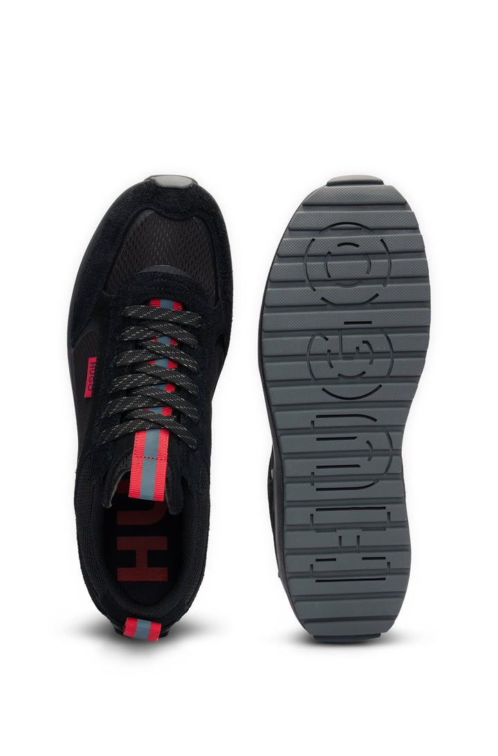 HUGO RED Standard Sole Sneakers in Leather - CILAN_TENN_MESD 10260400 01-50517016- Concorde Fashion#color_black-005