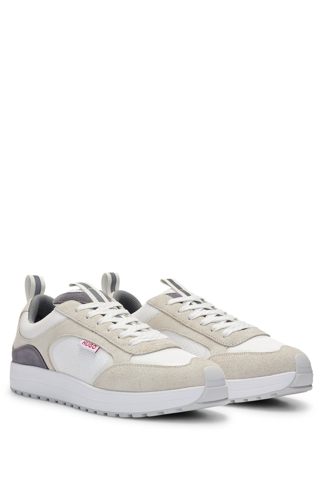 HUGO RED Standard Sole Sneakers in Leather - CILAN_TENN_MESD 10260400 01-50517016- Concorde Fashion#color_white-120