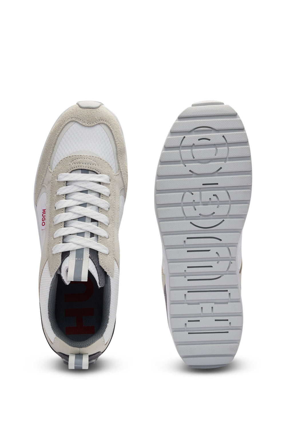 HUGO RED Standard Sole Sneakers in Leather - CILAN_TENN_MESD 10260400 01-50517016- Concorde Fashion#color_white-120