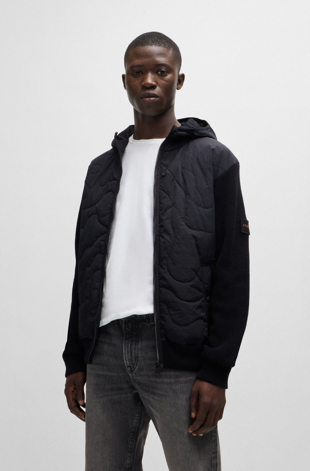 BOSS Casual Jackets Relaxed Fit in Cotton Mix - KALBERO 10260431 01-50516886- Concorde Fashion#color_black-001