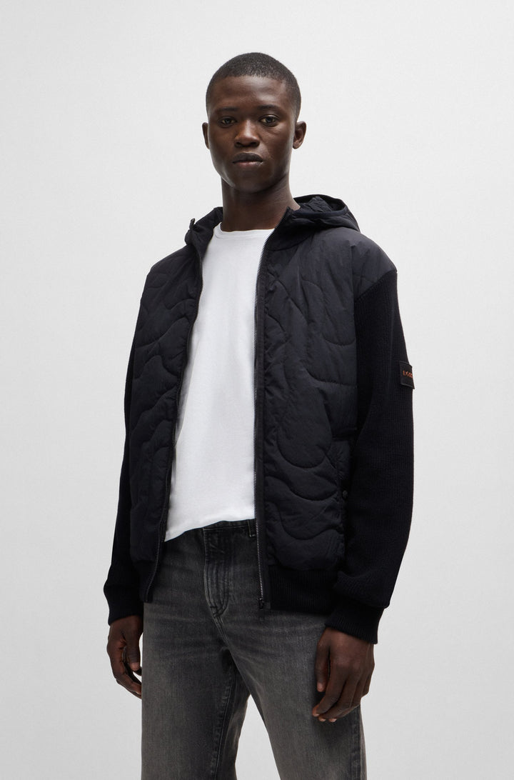 BOSS Casual Jackets Relaxed Fit in Cotton Mix - KALBERO 10260431 01-50516886- Concorde Fashion#color_black-001