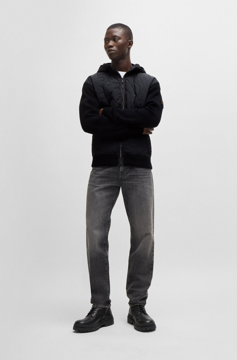 BOSS Casual Jackets Relaxed Fit in Cotton Mix - KALBERO 10260431 01-50516886- Concorde Fashion#color_black-001