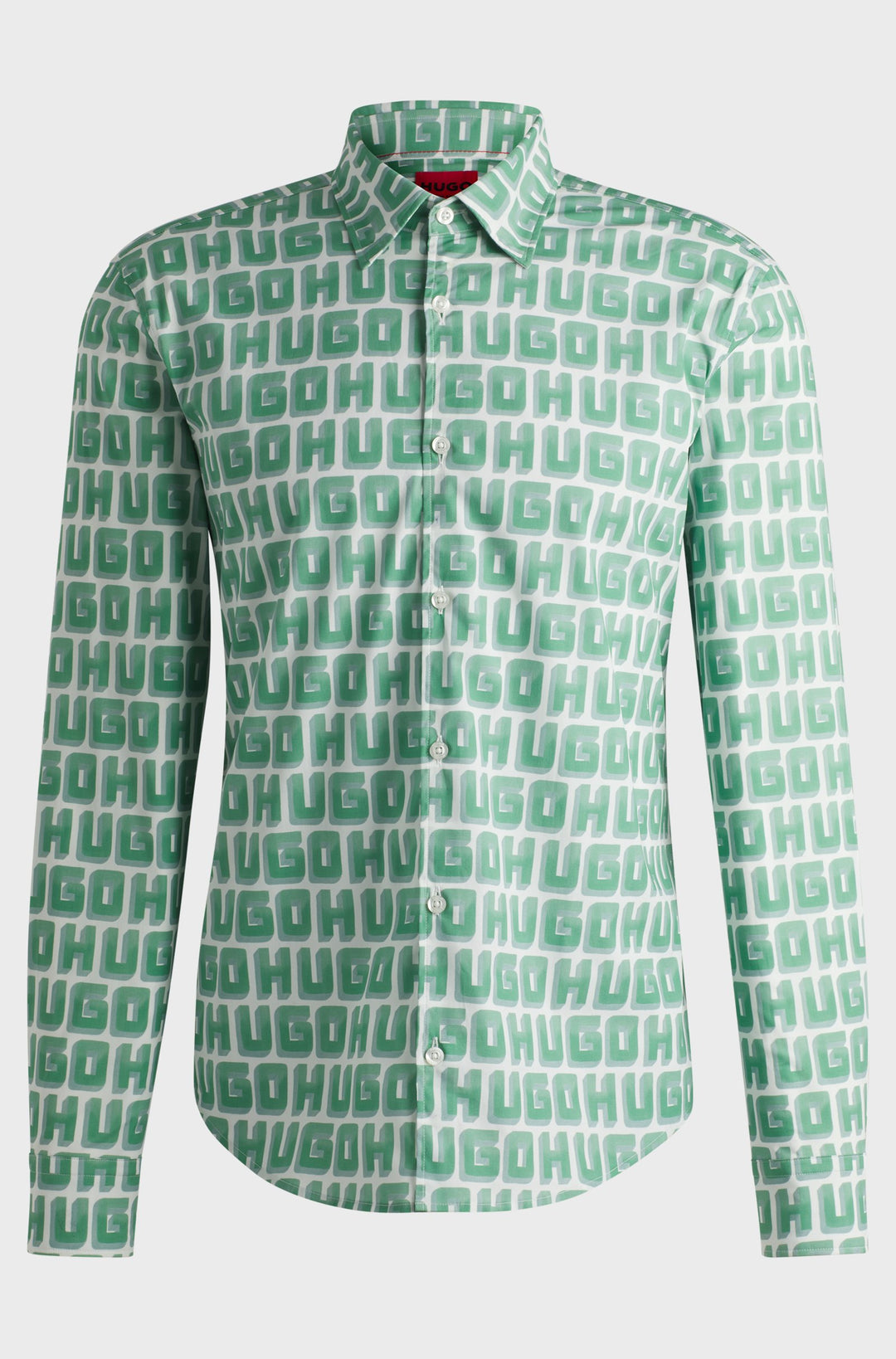 HUGO Casual Shirts Slim Fit in Cotton Mix - ERMO 10260458 01-50519638- Concorde Fashion#color_green-332