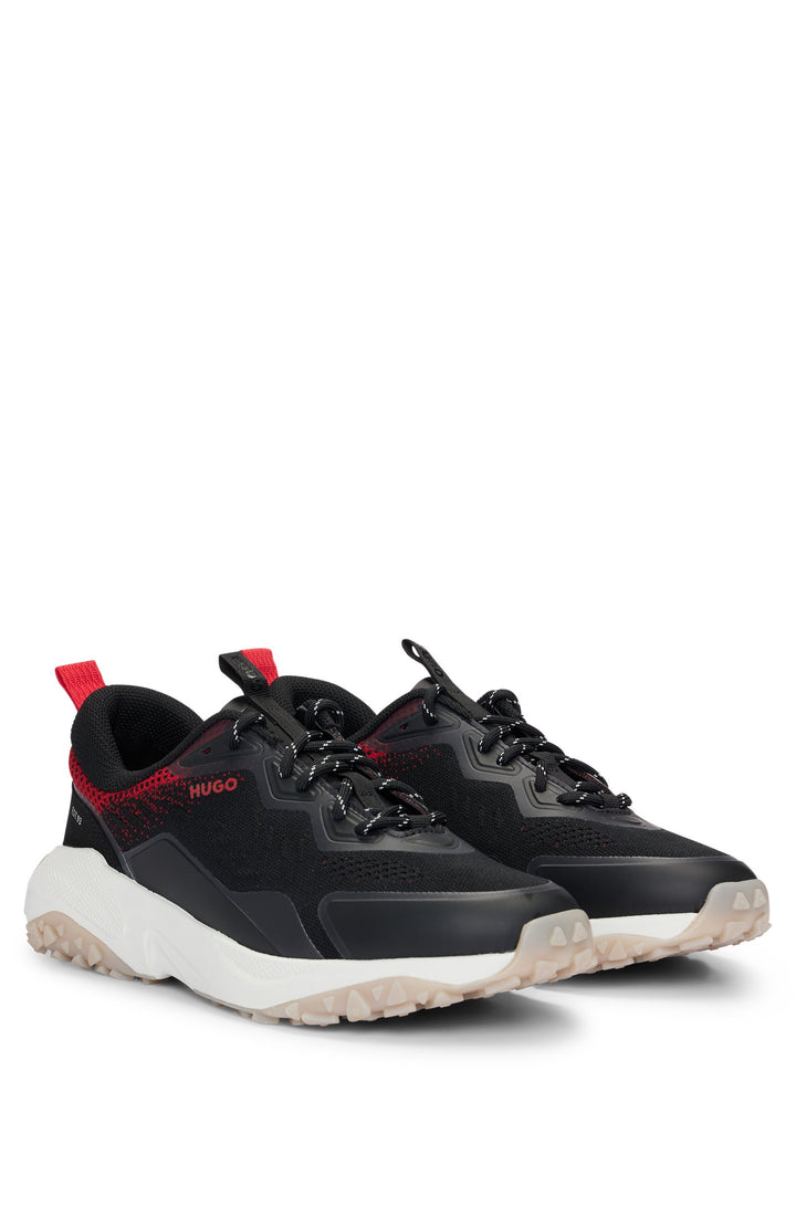 HUGO RED Standard Sole Sneakers in Polyester Mix - GO1ST_KNTPU 10260462 01-50517156- Concorde Fashion#color_black-006