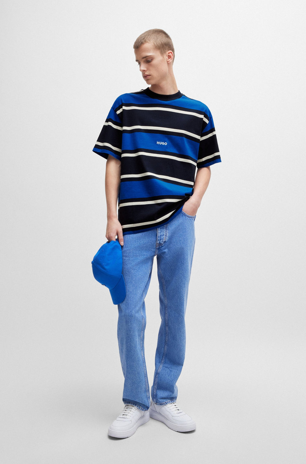 HUGO T-Shirts Loose Fit in Cotton - NARILES 10260465 01-50516905- Concorde Fashion#color_assorted-990