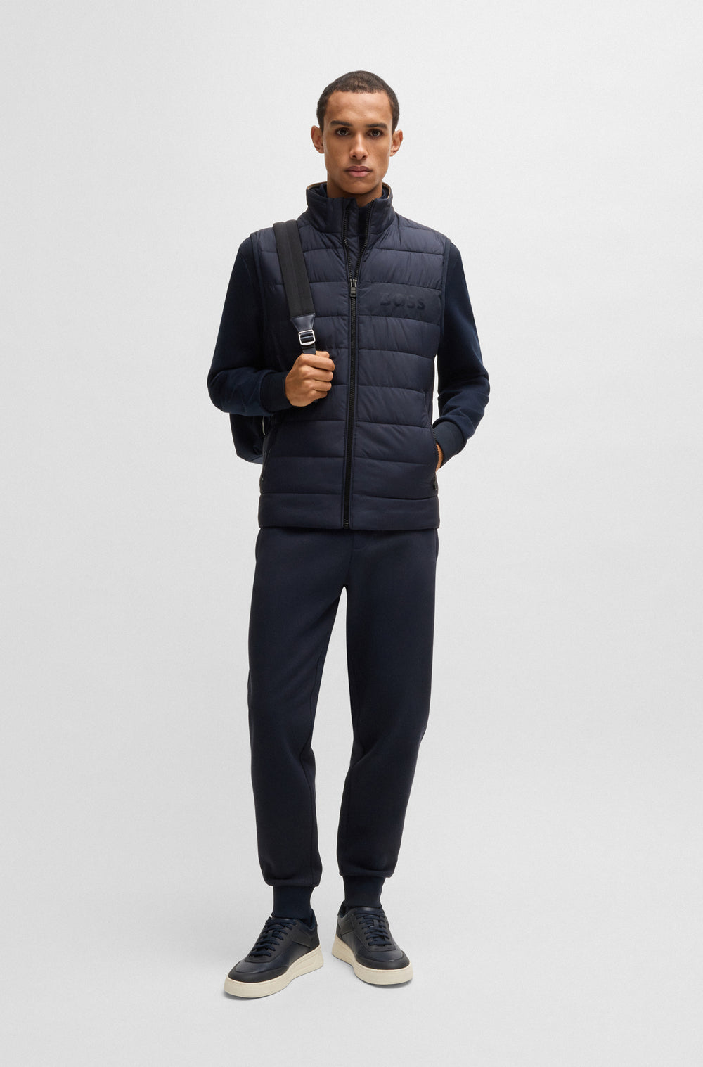 BOSS Vests Regular Fit in Polyester - H-CENITO 10260482 01-50518375- Concorde Fashion#color_navy-404