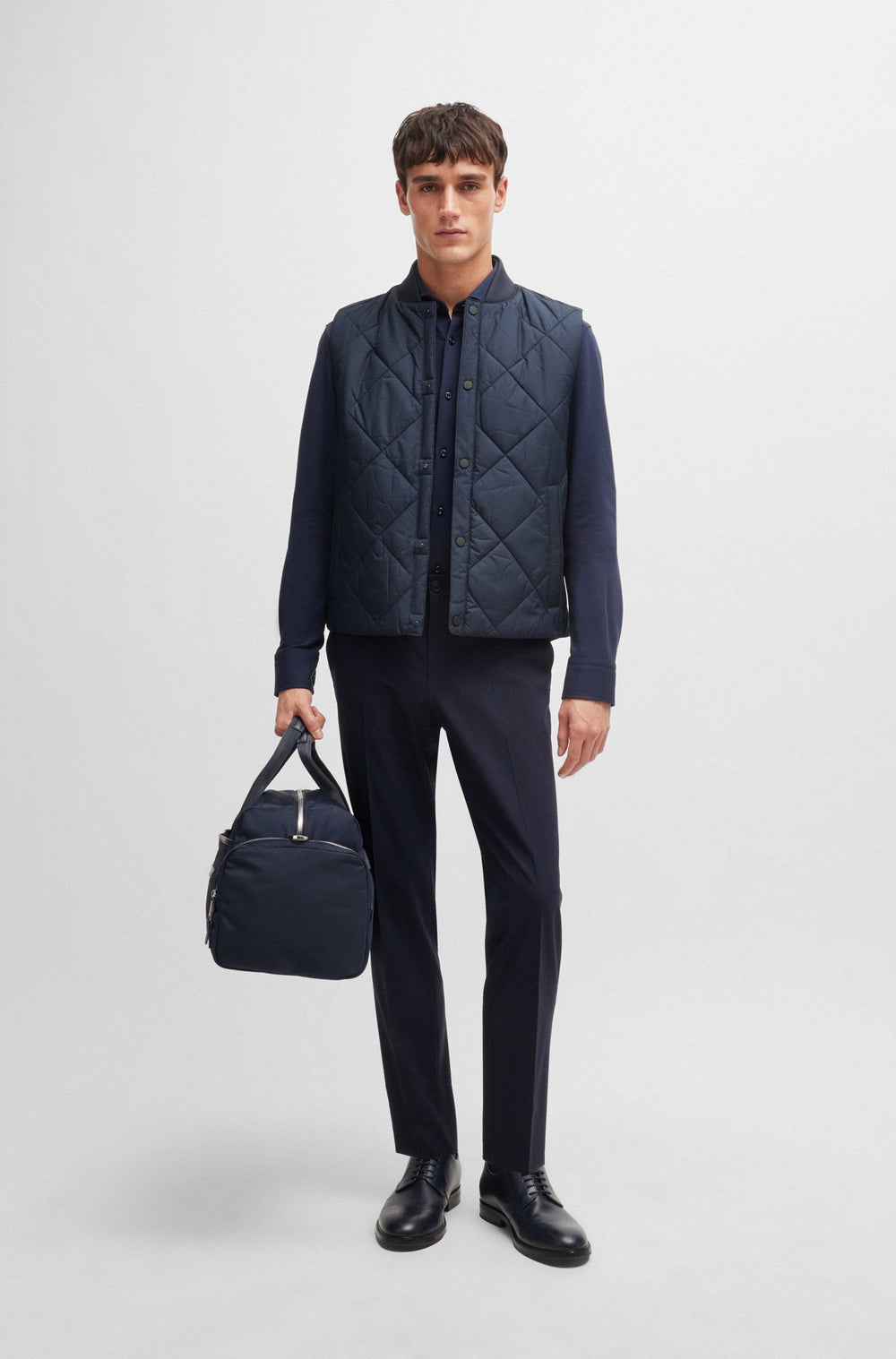 BOSS Vests Regular Fit in Polyester - P-CANOPUS 10260482 01-50518719- Concorde Fashion#color_navy-404
