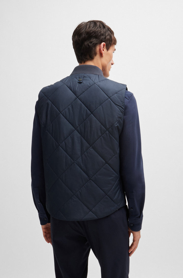 BOSS Vests Regular Fit in Polyester - P-CANOPUS 10260482 01-50518719- Concorde Fashion#color_navy-404