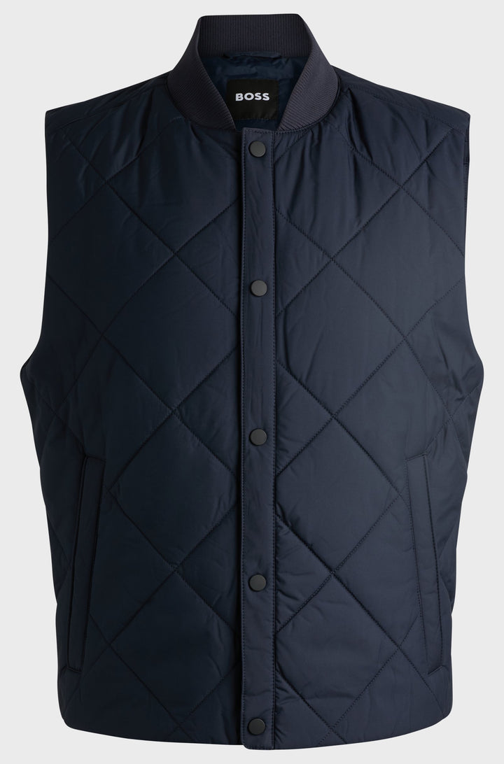 BOSS Vests Regular Fit in Polyester - P-CANOPUS 10260482 01-50518719- Concorde Fashion#color_navy-404