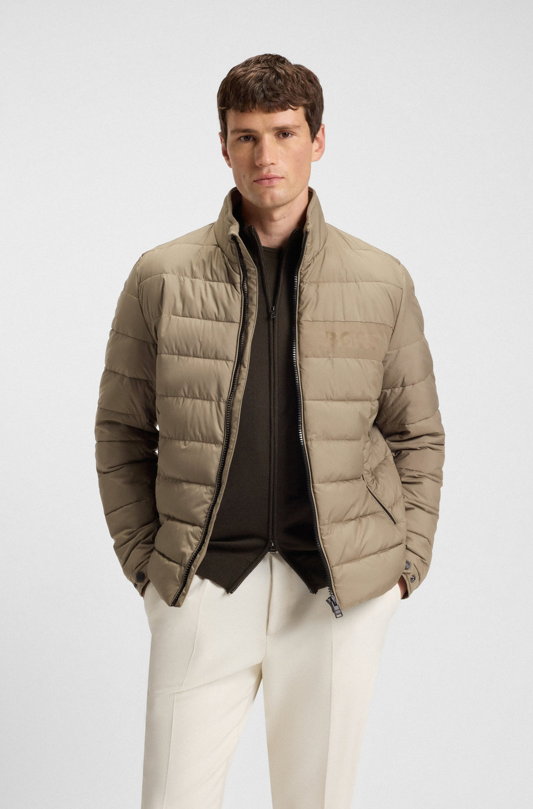 BOSS Casual Jackets Regular Fit - H-CENITOS 50519237- Concorde Fashion#color_brown-245