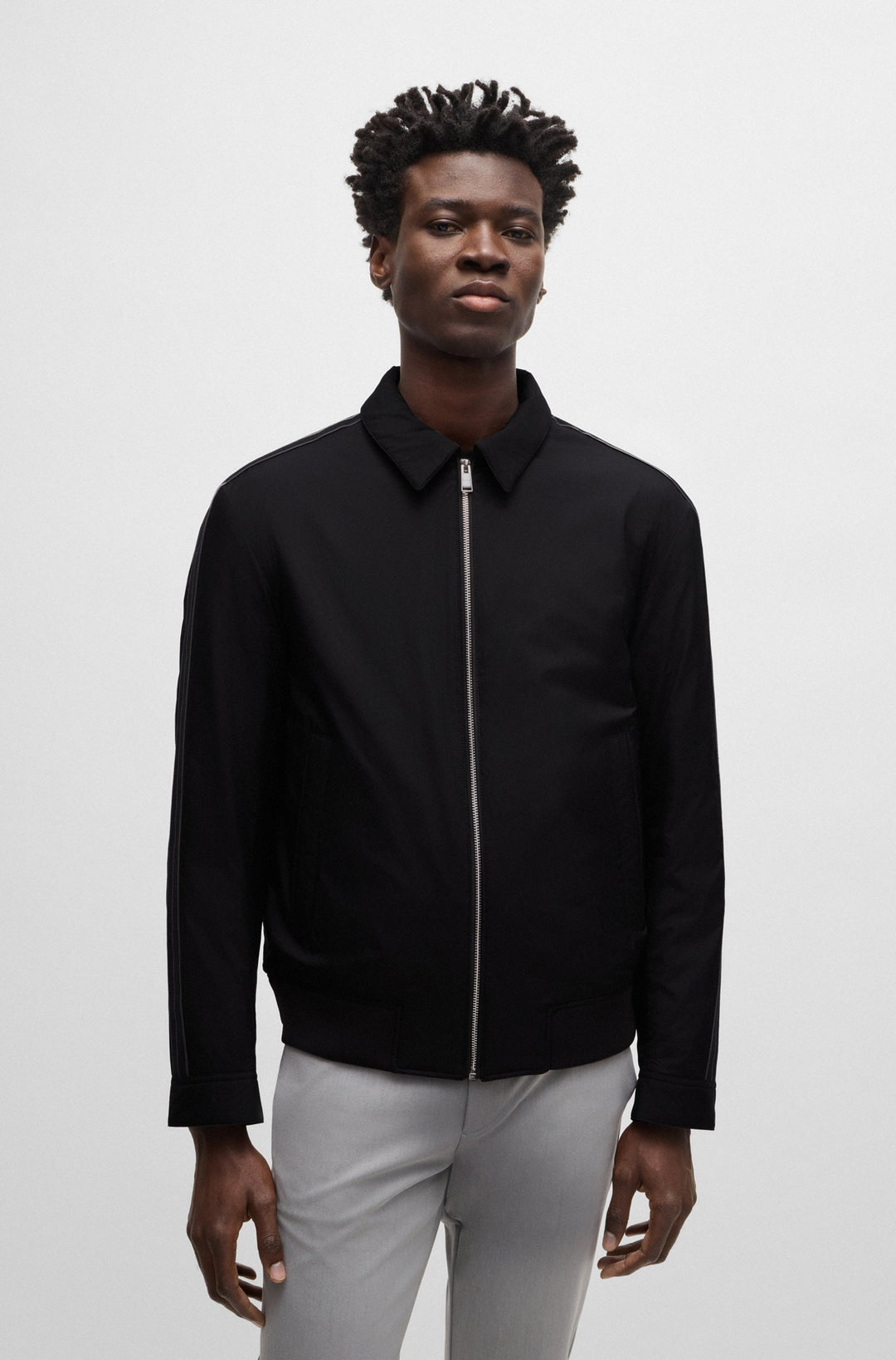 BOSS Casual Jackets Regular Fit in Polyester - C-CHAEDUS 10260482 01-50519955- Concorde Fashion#color_black-001
