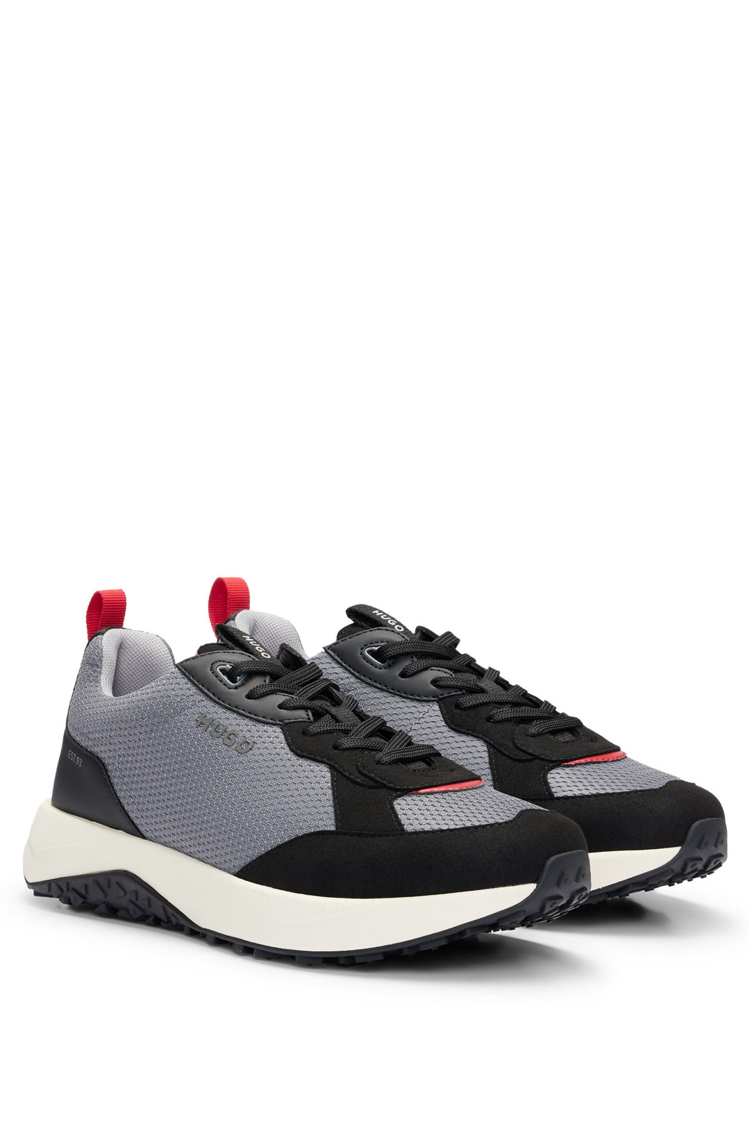 HUGO RED Standard Sole Sneakers in Polyester - KANE_RUNN_MFME 10260561 01-50517271- Concorde Fashion#color_grey-026