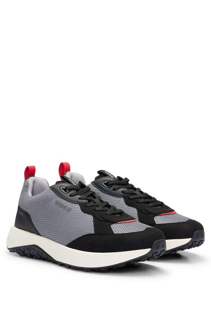 HUGO RED Standard Sole Sneakers in Polyester - KANE_RUNN_MFME 10260561 01-50517271- Concorde Fashion#color_grey-026