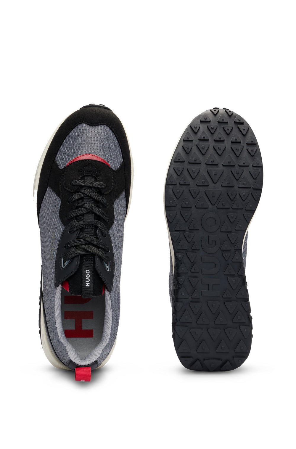 HUGO RED Standard Sole Sneakers in Polyester - KANE_RUNN_MFME 10260561 01-50517271- Concorde Fashion#color_grey-026