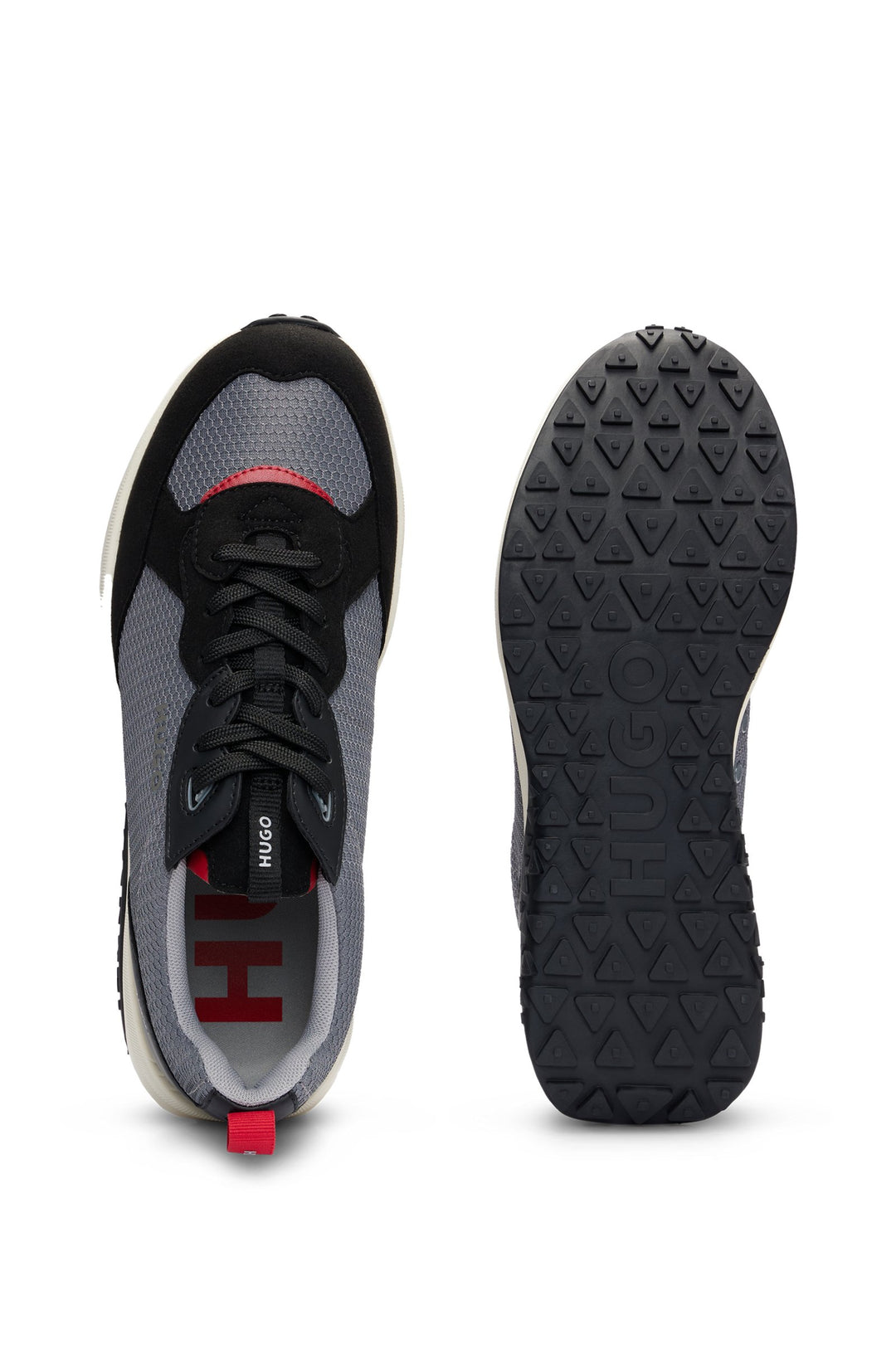 HUGO RED Standard Sole Sneakers in Polyester - KANE_RUNN_MFME 10260561 01-50517271- Concorde Fashion#color_grey-026