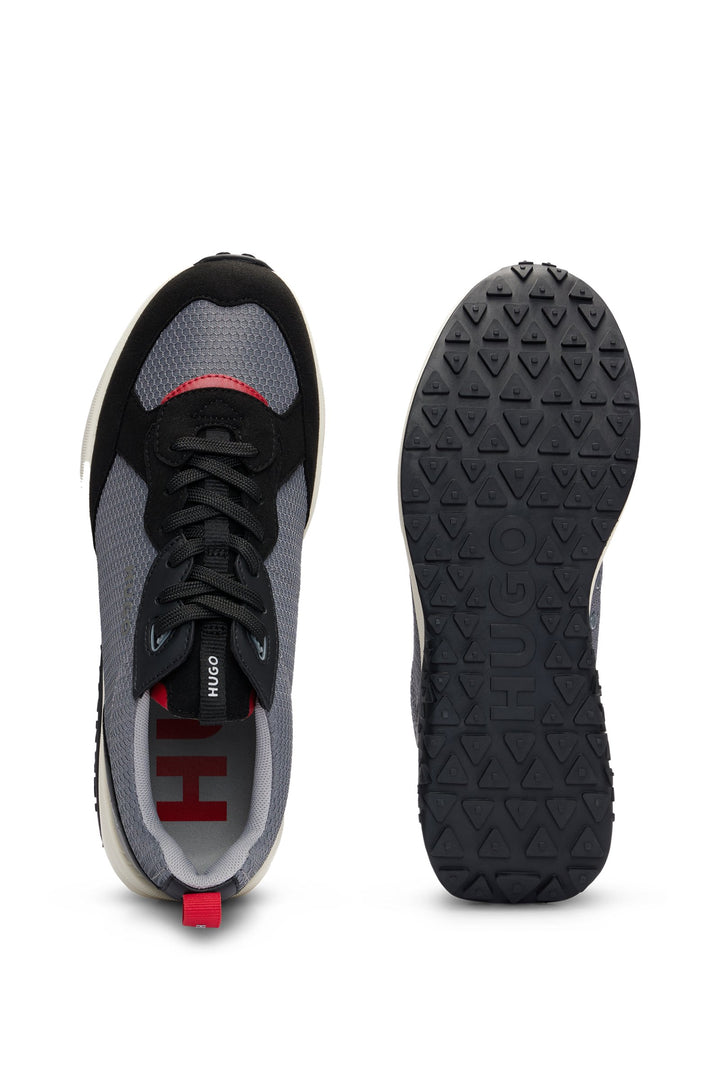 HUGO RED Standard Sole Sneakers in Polyester - KANE_RUNN_MFME 10260561 01-50517271- Concorde Fashion#color_grey-026