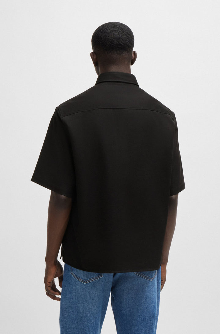 HUGO BLUE Oversize Fit Casual Shirts in Cotton - EKYNO 10260730 01-50517871- Concorde Fashion#color_black-001