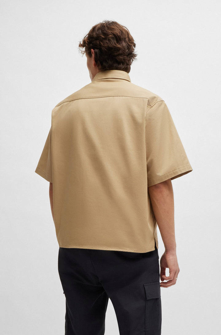 HUGO BLUE Oversize Fit Casual Shirts in Cotton - EKYNO 10260730 01-50517871- Concorde Fashion#color_beige-269