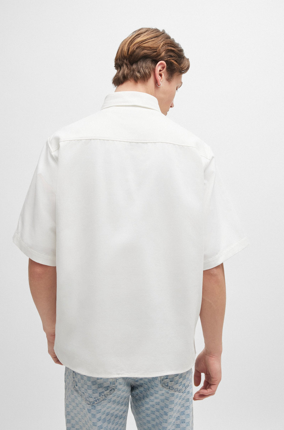 HUGO BLUE Oversize Fit Casual Shirts in Cotton - EKYNO 10260730 01-50517871- Concorde Fashion#color_white-199