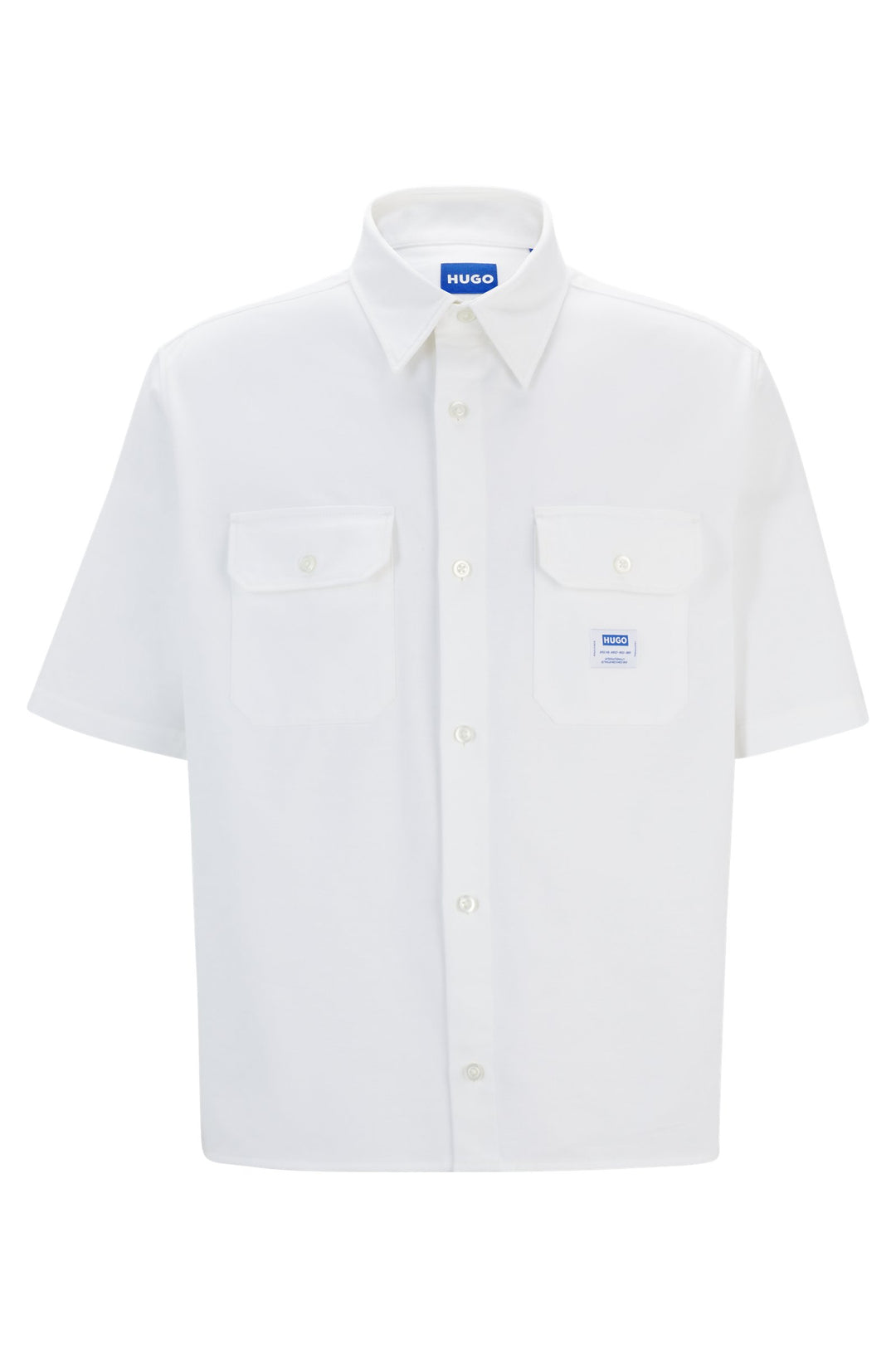 HUGO BLUE Oversize Fit Casual Shirts in Cotton - EKYNO 10260730 01-50517871- Concorde Fashion#color_white-199