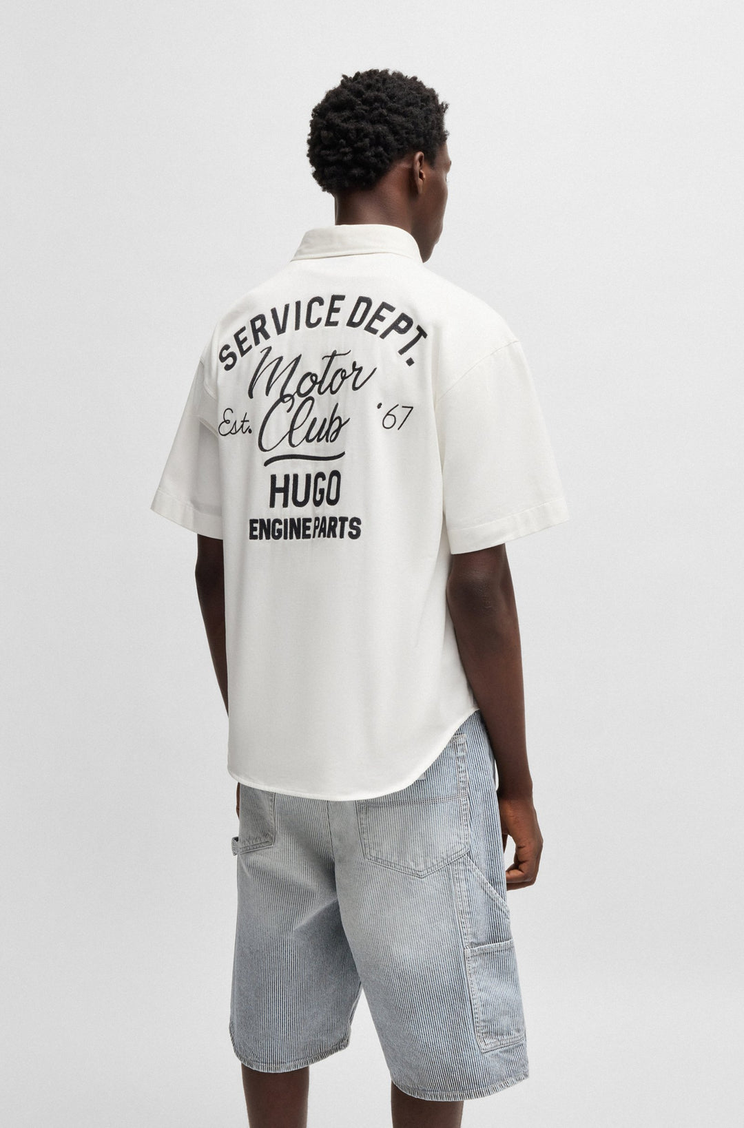 HUGO Casual Shirts Relaxed Fit in Cotton - EBRONN 10260730 01-50539100- Concorde Fashion#color_white-121