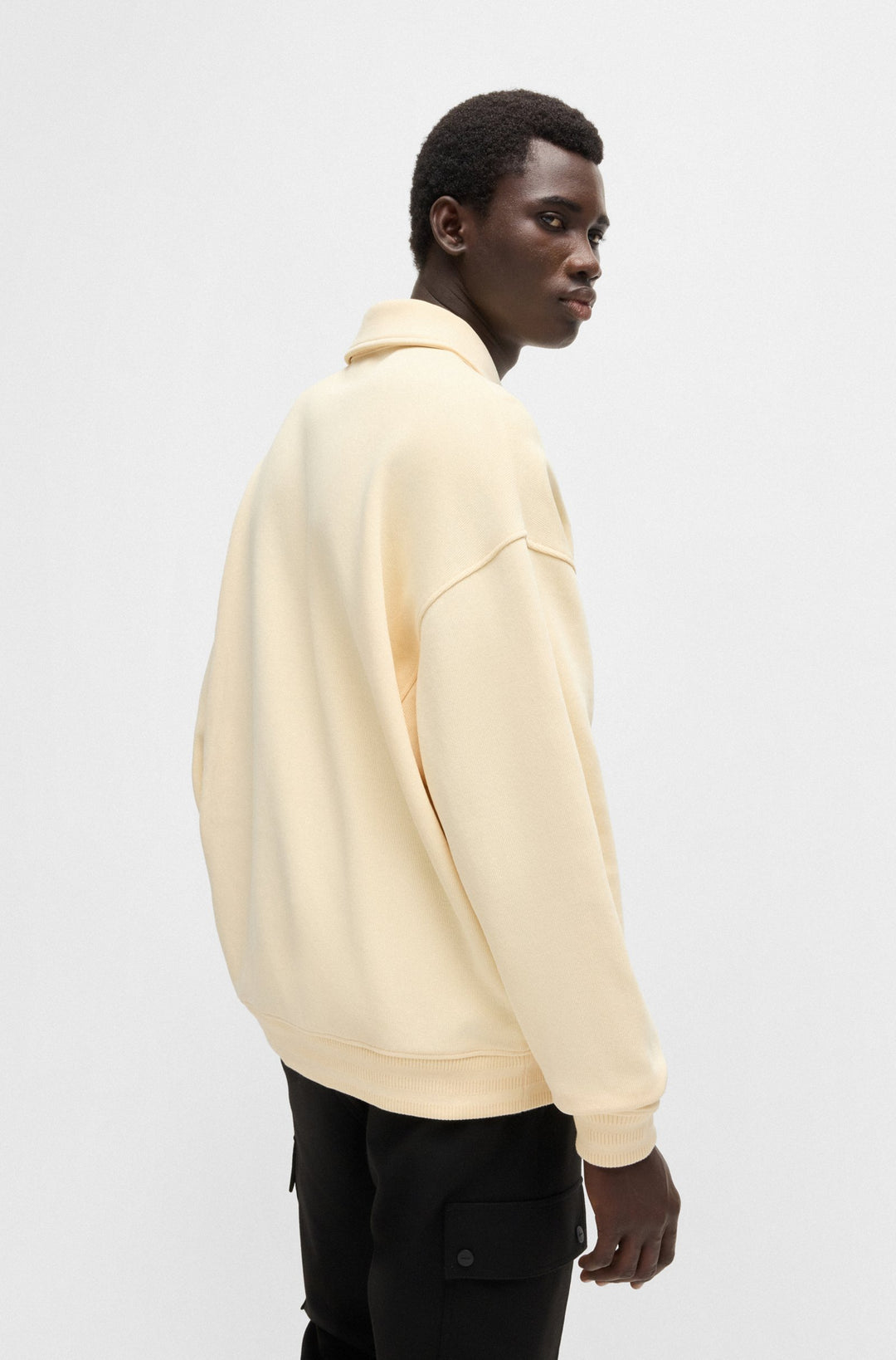 HUGO Sweatshirts Oversize Fit in Cotton Mix - DARASAIL 10260739 01-50516613- Concorde Fashion#color_beige-279