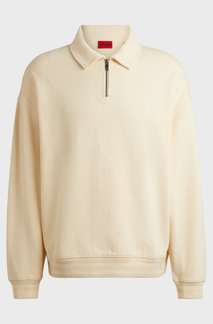 HUGO Sweatshirts Oversize Fit in Cotton Mix - DARASAIL 10260739 01-50516613- Concorde Fashion#color_beige-279