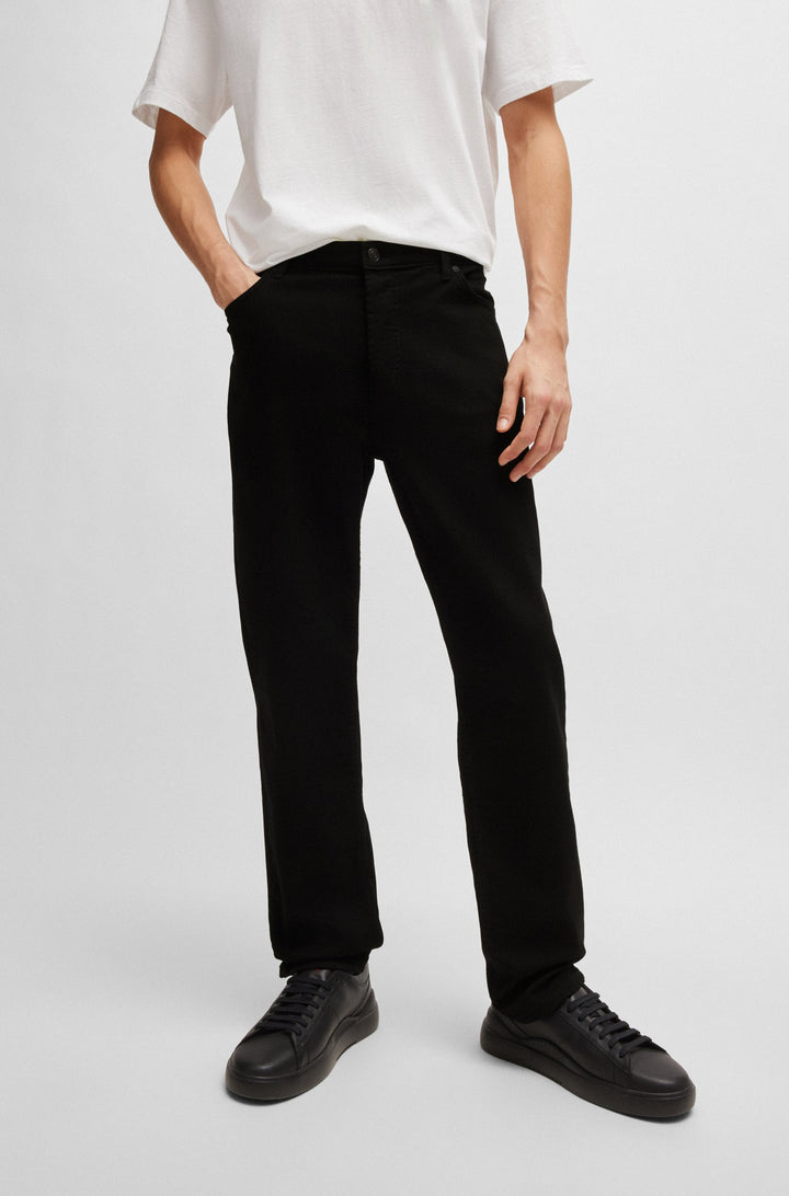 HUGO Jeans Tapered Fit in Cotton Mix - HUGO 634 10260812 01-50517545- Concorde Fashion#color_black-001
