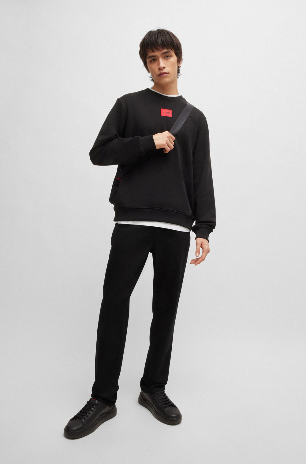 HUGO Jeans Tapered Fit in Cotton Mix - HUGO 634 10260812 01-50517545- Concorde Fashion#color_black-001
