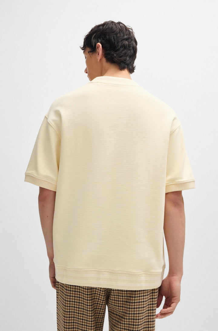 HUGO T-Shirts Oversize Fit in Cotton Mix - DECTAROS 10260815 01-50516623- Concorde Fashion#color_beige-279