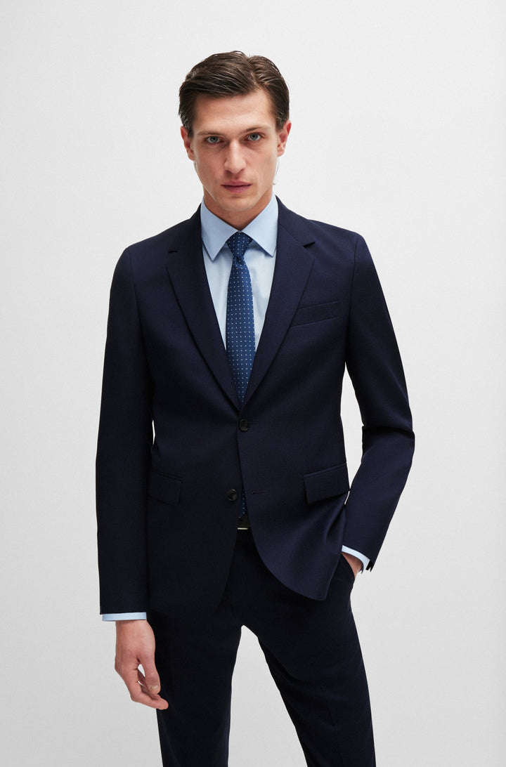 BOSS Suits Slim Fit in Wool - H-HOUSTON-2PCS-243 10260817 01-50518120- Concorde Fashion#color_navy-404
