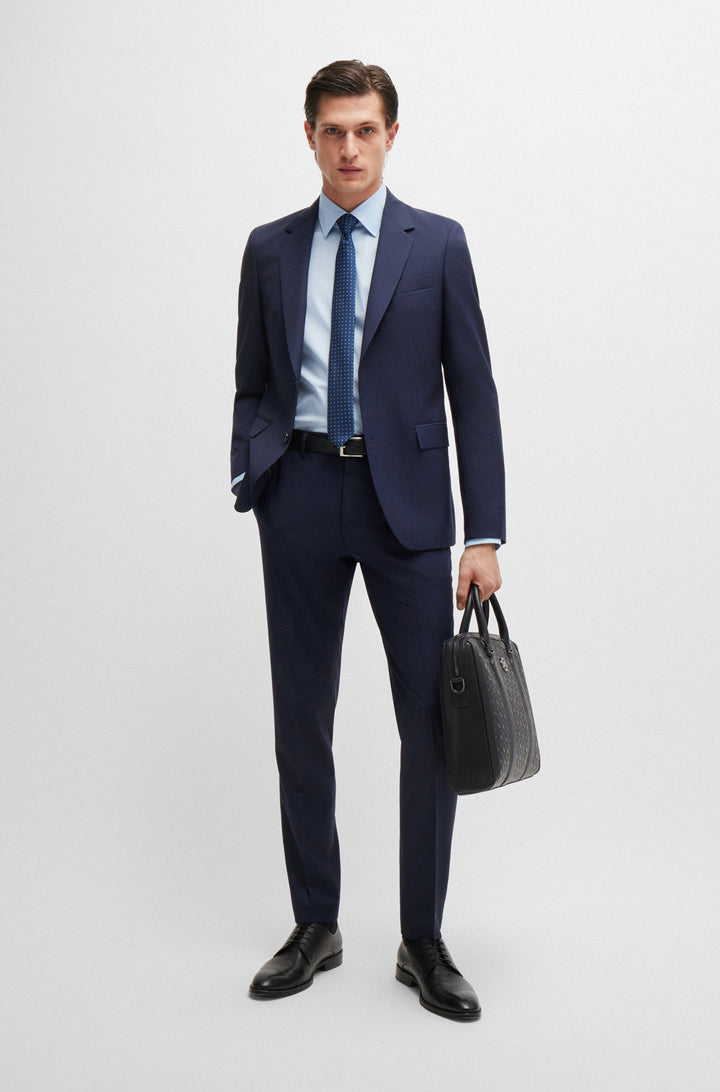 BOSS Suits Slim Fit in Wool - H-HOUSTON-2PCS-243 10260817 01-50518120- Concorde Fashion#color_navy-404
