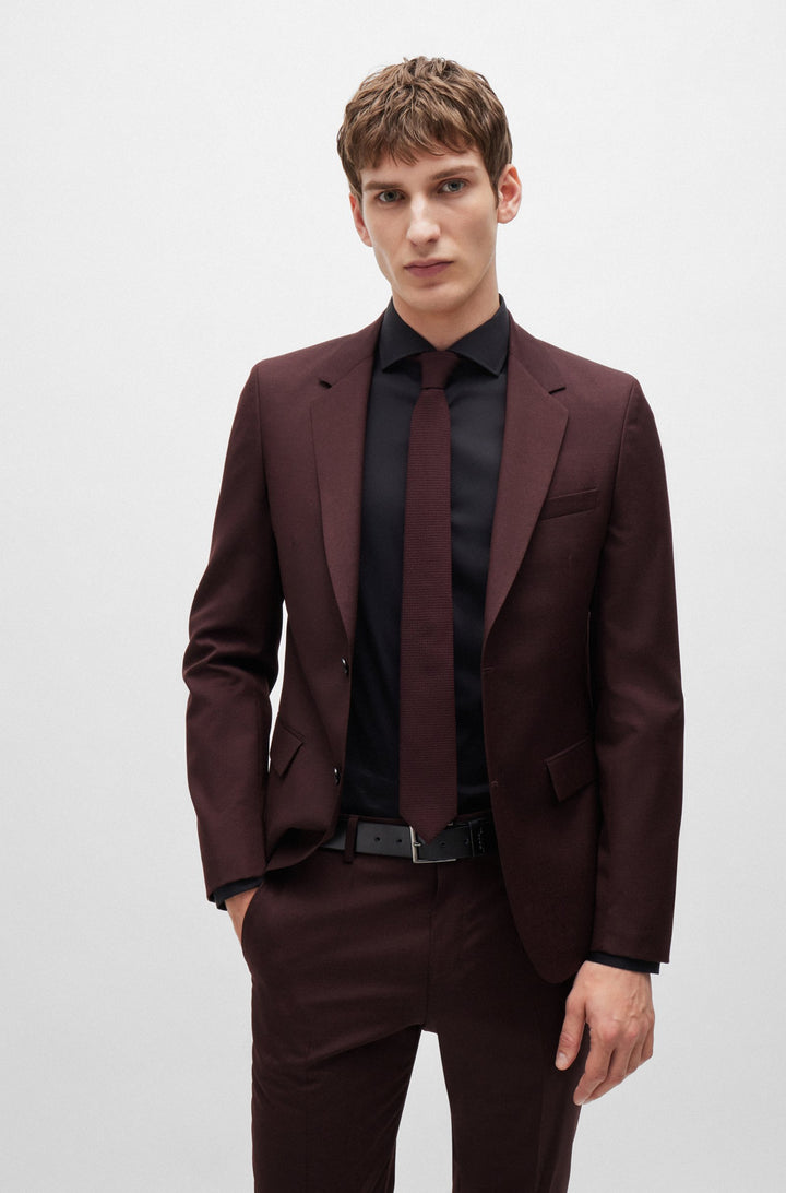 BOSS Suits Slim Fit in Wool - H-HOUSTON-2PCS-243 10260817 01-50518120- Concorde Fashion#color_red-642