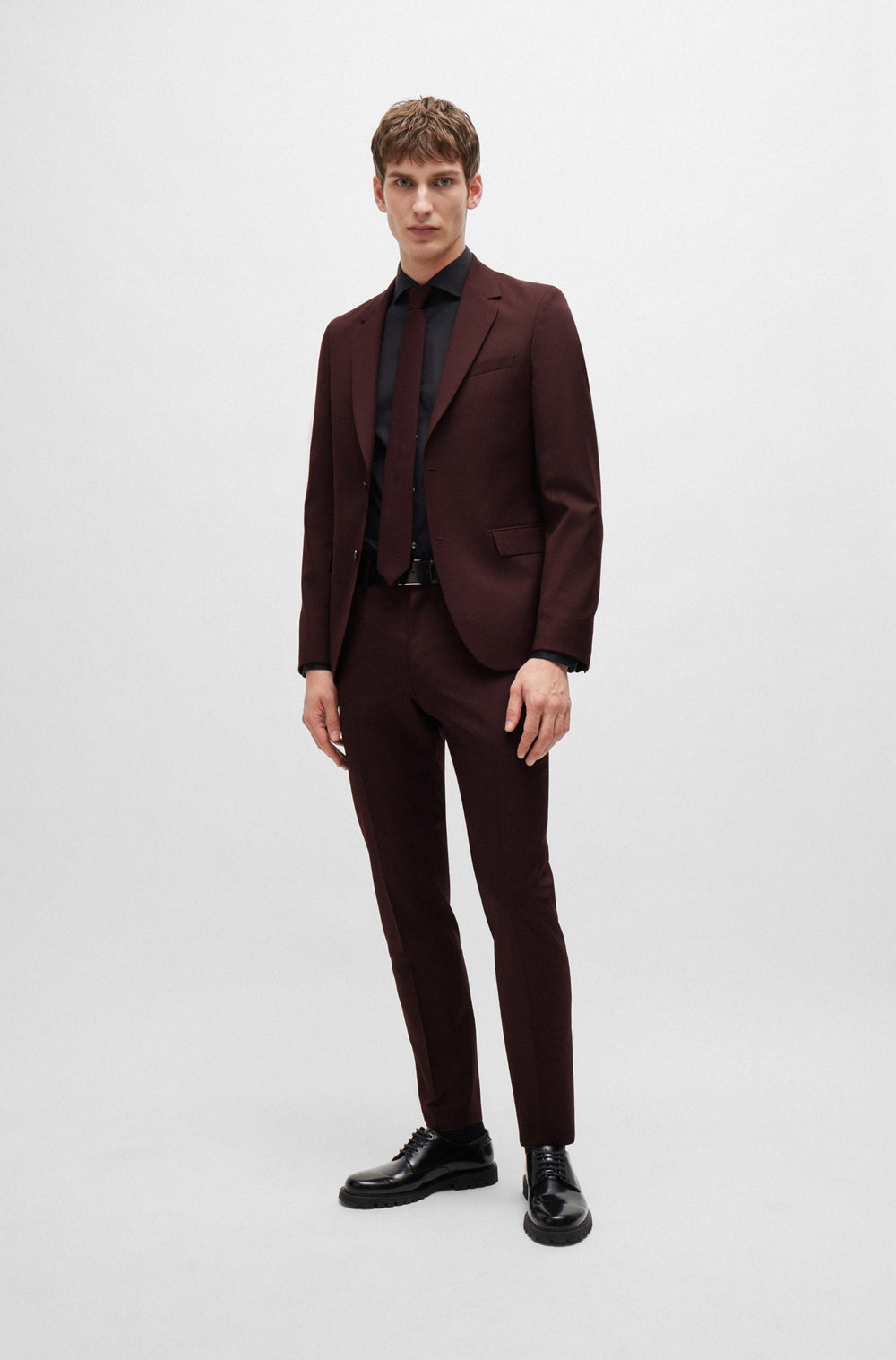 BOSS Suits Slim Fit in Wool - H-HOUSTON-2PCS-243 10260817 01-50518120- Concorde Fashion#color_red-642