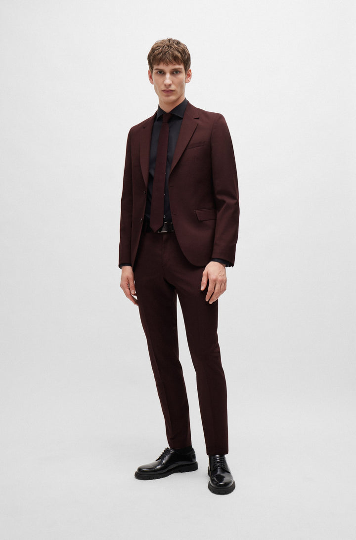 BOSS Suits Slim Fit in Wool - H-HOUSTON-2PCS-243 10260817 01-50518120- Concorde Fashion#color_red-642