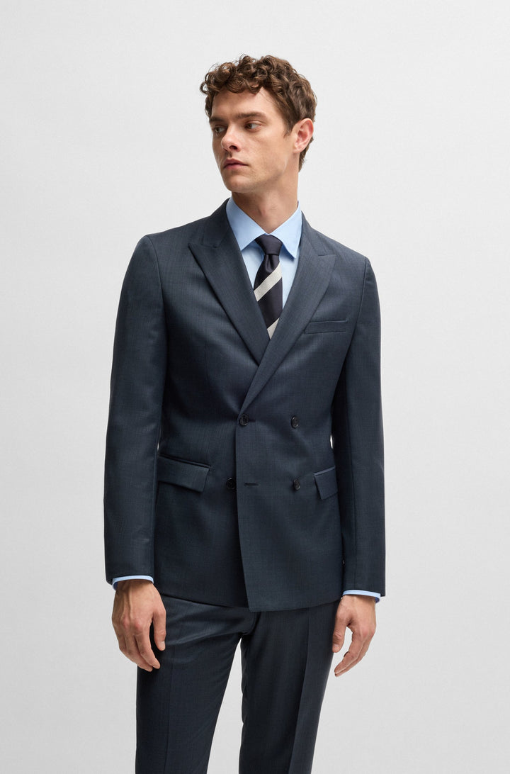 BOSS Suits Slim Fit in Wool - H-HOUSTON-2PCS-DB243 10260824 01-50518118- Concorde Fashion#color_navy-404