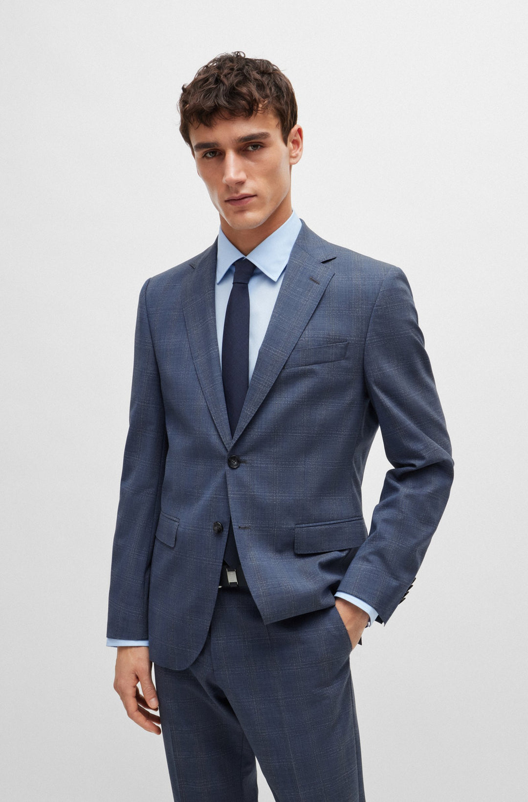 BOSS Suits Regular Fit in Wool Mix - H-JECKSON-2PCS-224 10260835 01-50521676- Concorde Fashion#color_navy-412