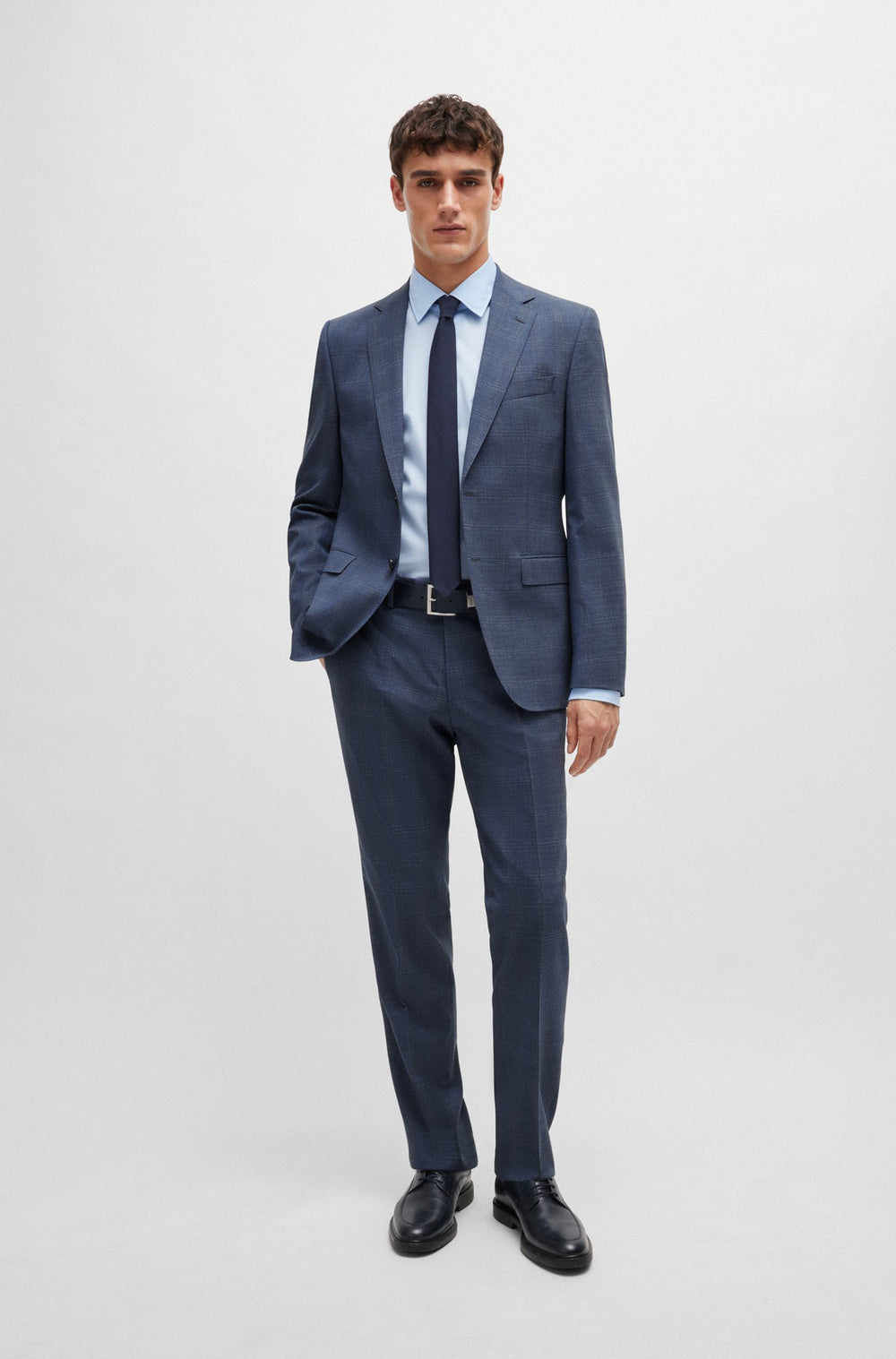 BOSS Suits Regular Fit in Wool Mix - H-JECKSON-2PCS-224 10260835 01-50521676- Concorde Fashion#color_navy-412
