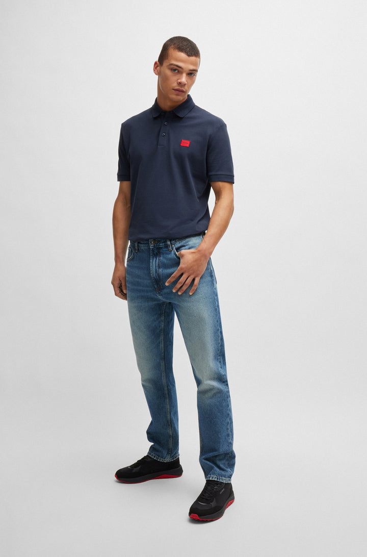 HUGO Jeans Regular Fit in Cotton - HUGO 640 10260900 01-50517488- Concorde Fashion#color_navy-410
