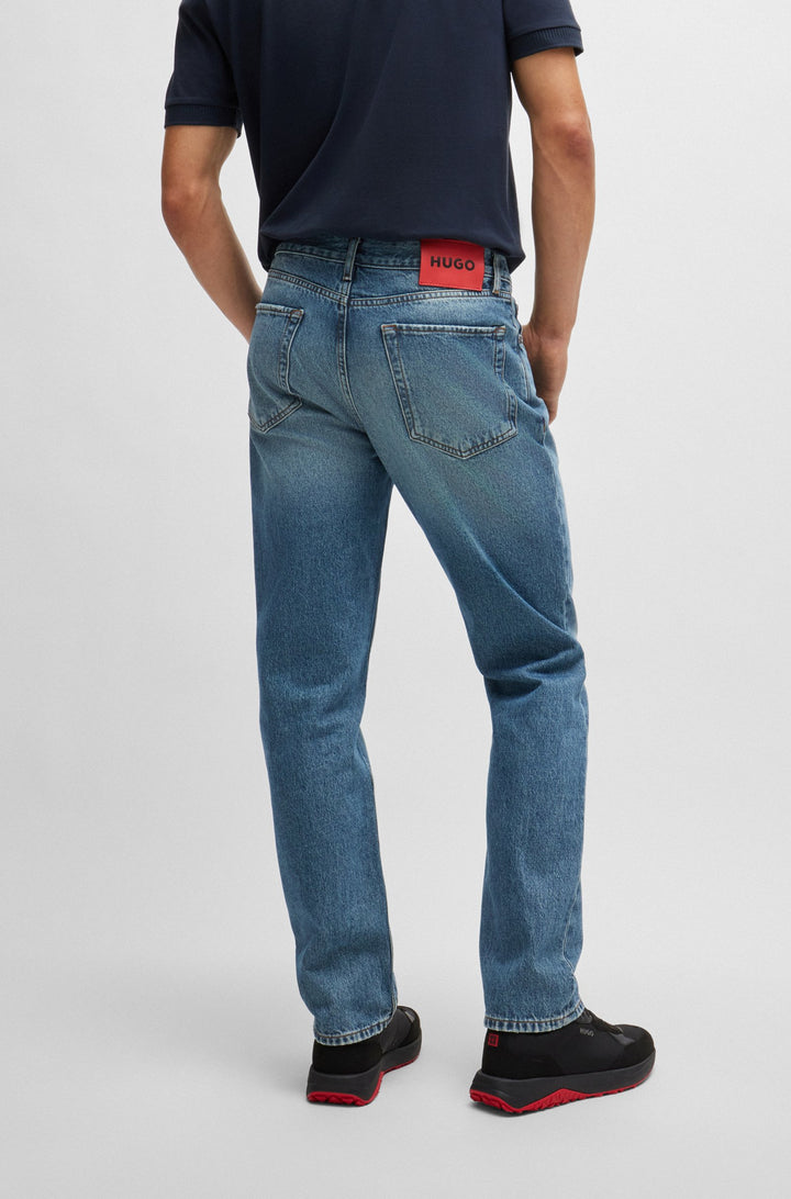 HUGO Jeans Regular Fit in Cotton - HUGO 640 10260900 01-50517488- Concorde Fashion#color_navy-410