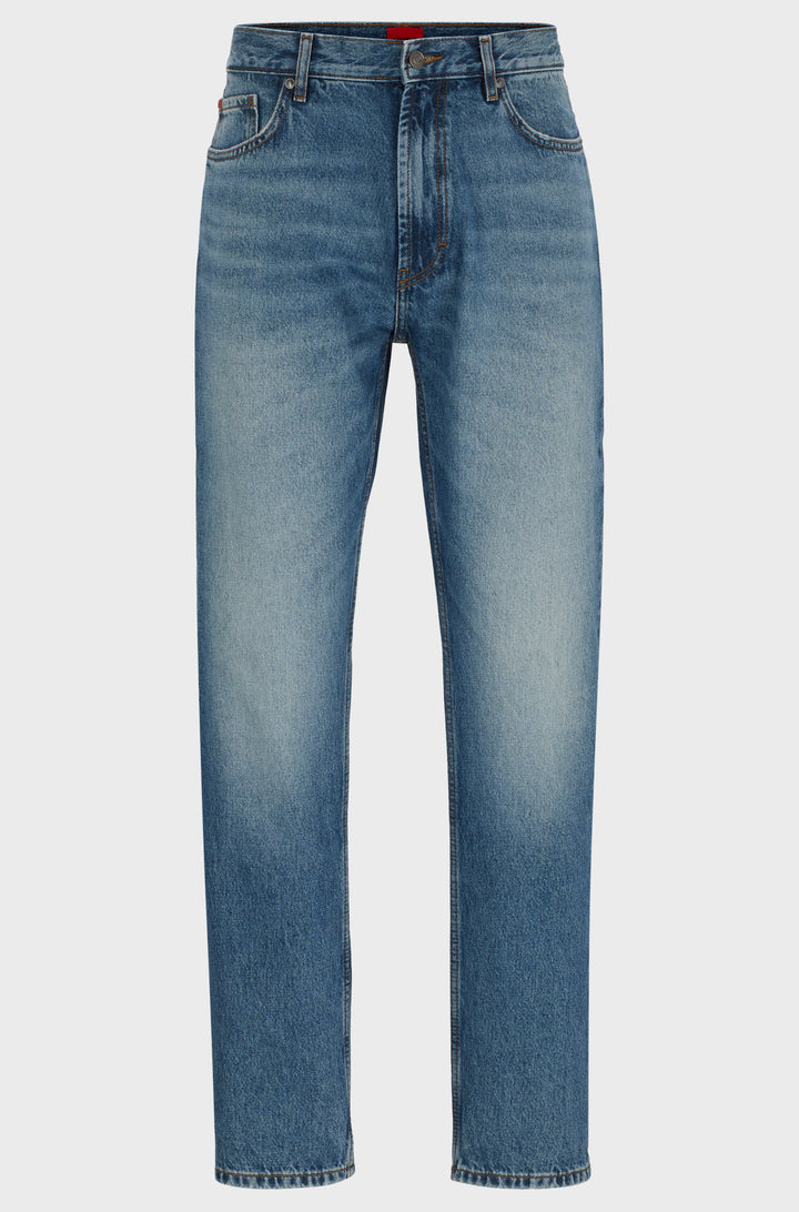HUGO Jeans Regular Fit in Cotton - HUGO 640 10260900 01-50517488- Concorde Fashion#color_navy-410